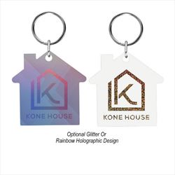 KH20104 Acrylic House Key Tag With Full Color Custom Imprint